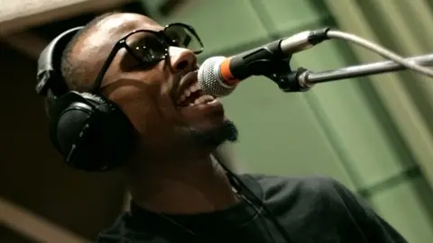 B.o.B., real name Bobby Ray Simmons Jr, performing in the Radio 1Xtra live lounge