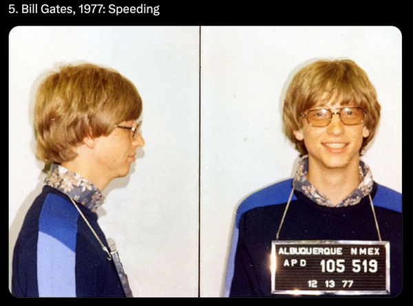 Real Mug Shot of Bill Gates After Arrest for Traffic Violations?