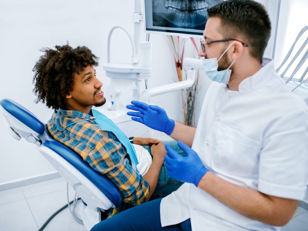 patient being examined by dentist