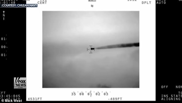 He determined the black blob seen by Chilean authorities was just a plane that had just departed from Santiago Airport, and the reason it appeared black in the footage their Navy had captured was because it was taken on a thermal camera and the plane was hotter than the surrounding area