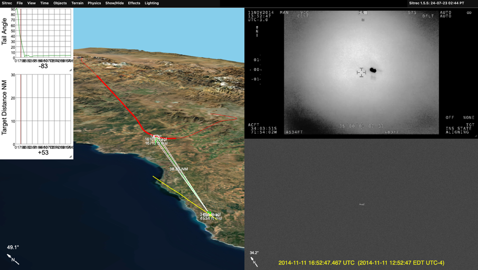 a screen shot of a computer program that analyzes ufo reports