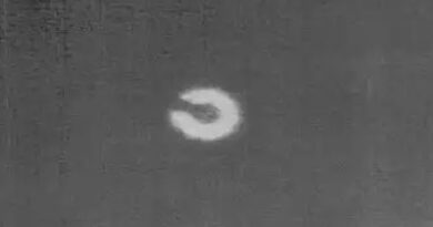 Chilling video shows' 'horseshoe-shaped' UFO defying laws of physics