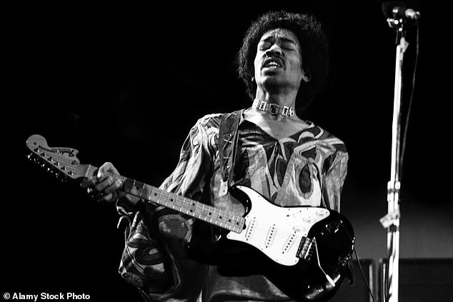 Clapton and Hendrix first met and played together at Regent Street Polytechnic, London, in 1966. (Hendrix pictured at the Isle of Wight Festival in 1970)