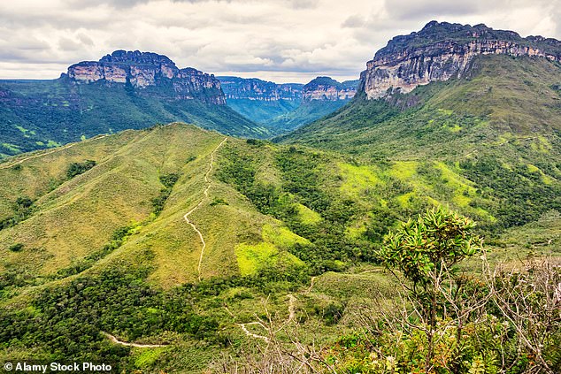 An aerial view of Chapada Diamantina National Park in Bahia state, Brazil