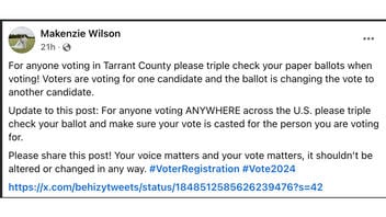 Fact Check: Possible Voting Machine Glitch On One Ballot in Tarrant County, Texas, Did NOT Indicate Widespread Vote-Switching -- Election Official Says Questioned Ballot Was Not Counted, Voter Was Issued A New Ballot