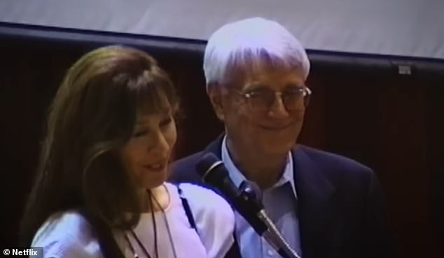 Napolitano, who used the pseudonym Linda Cortile initially - directly involved with the documentary's creation (pictured with Hopkins)