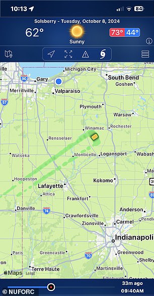 'I've seen many easily explained radar anomalies over the years,' the witness said, 'but never a huge rectangle with a clearly defined vapor shock wave and trail.' The radar UFO was seen the morning after