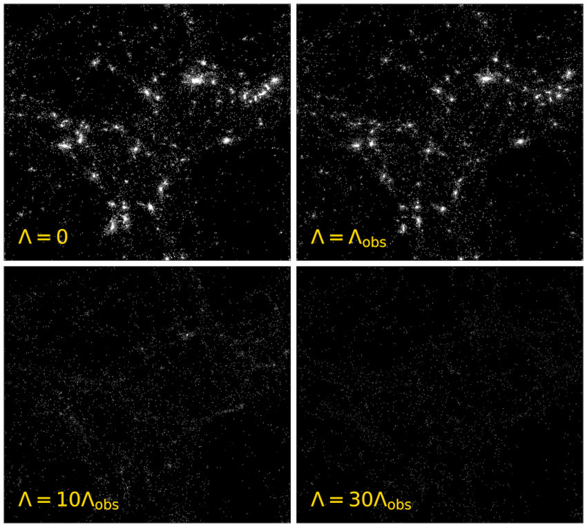 Stars in universes of different dark energy densities. Oscar Veenema