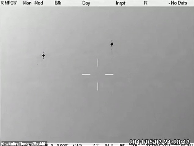 A swarm of UFOs were seen completely unaffected after being hit by a missile outside of an Afghanistan military base - and the 10-minute was shared on Reddit