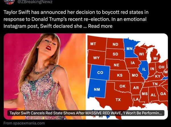 No, Taylor Swift Didn't Announce Boycott of Red States After Trump's Election Win