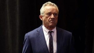 Presidential Candidate Robert F. Kennedy, Jr. prepares to take the stage to speak at the Libertarian National Convention on May 24, 2024 in Washington, DC. Kennedy is seeking qualification to be part of the first presidential debate currently scheduled on June 27 between Democratic presidential nominee President Joe Biden and Republican presidential nominee former President Donald Trump.