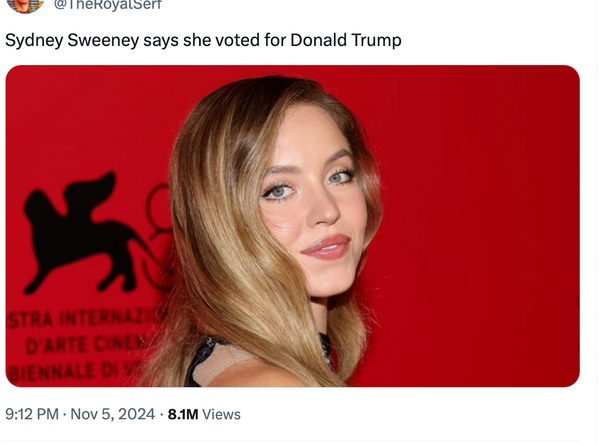 Sydney Sweeney Said She Voted for Trump in 2024 Election?