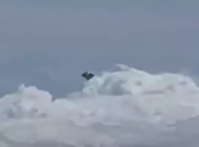 Chilling footage caught on UFO from a plane