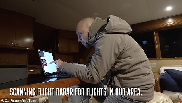 CJ analyzed flight radar in order to check what aircraft was flying in the area