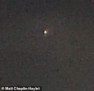 Matt Chaplin-Haylett found the orb flying across the sky