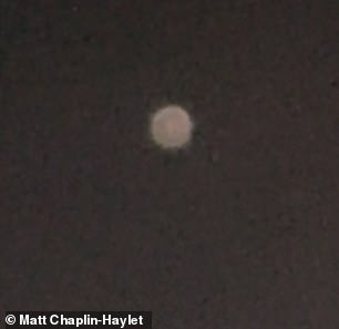 Matt Chaplin-Haylett found the orb flying across the sky