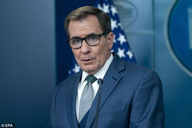 White House national security spokesman John Kirby, pictured, said the majority of the sightings in the US are from drone hobbyists