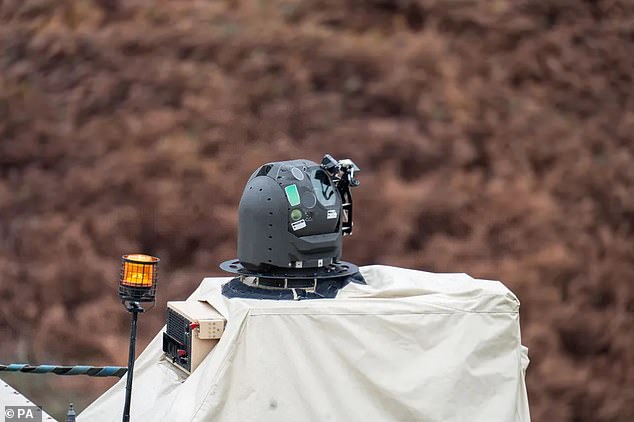 The high-power laser was tested by soldiers from 16 Regiment Royal Artillery in Wales