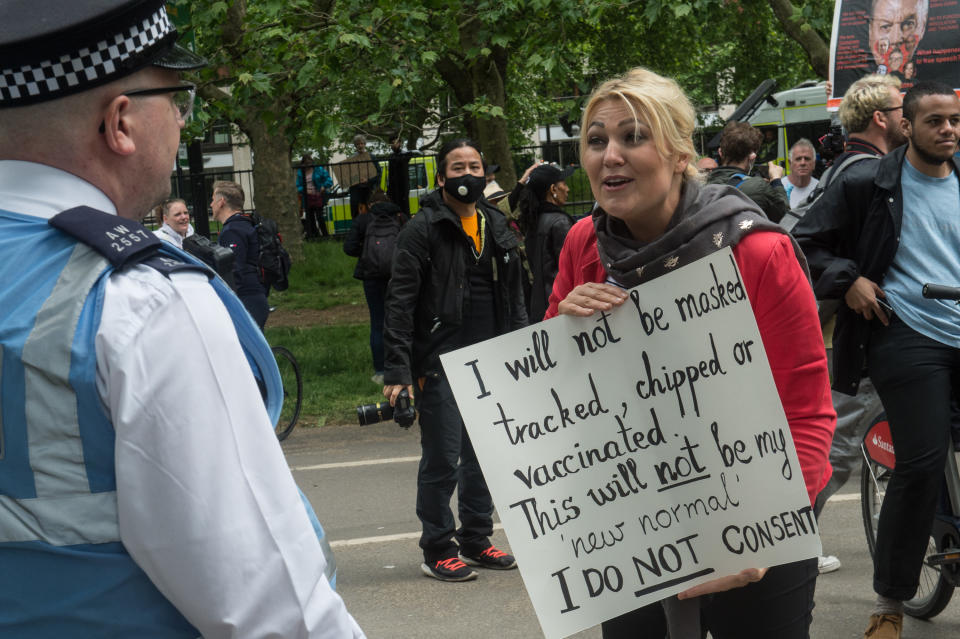 Demonstrators in London