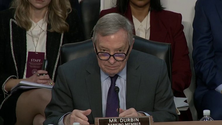 Durbin questions Pam Bondi about Kash Patel's comments on QAnon