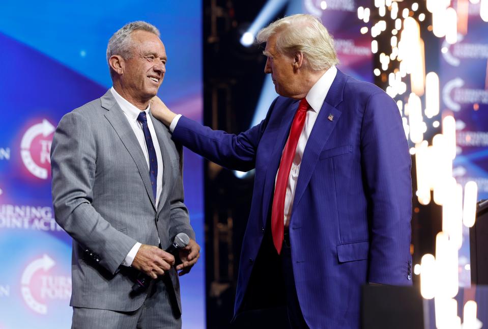 RFK Jr. is Trump's nominee to lead the Department of Health and Human Services. Now he is coming clean on the extent of his anti-vax fortune. / Anna Moneymaker / Getty Images