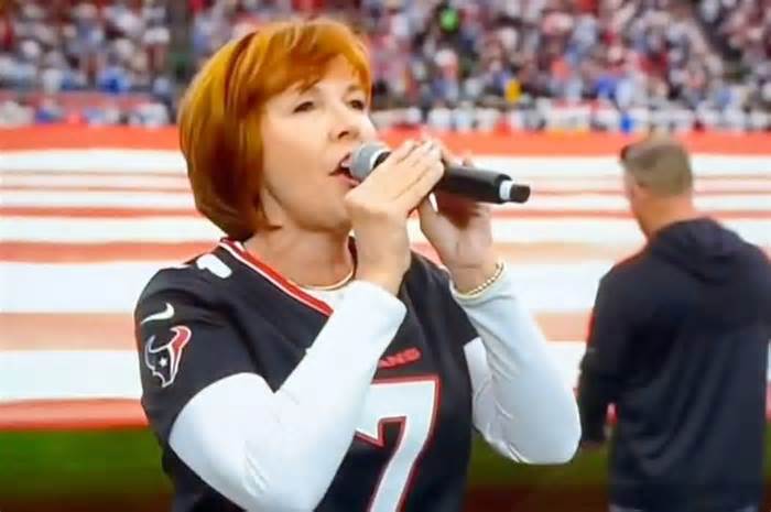 Nancy Curtis won some viewers over singing the national anthem