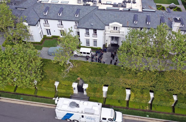 Aerial view of the home of Sean "Diddy" Combs in Los Angeles 